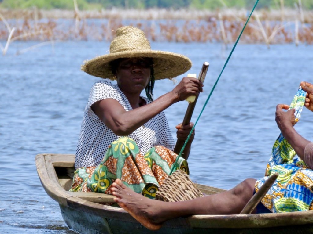 boat in ganvie benin africa togo