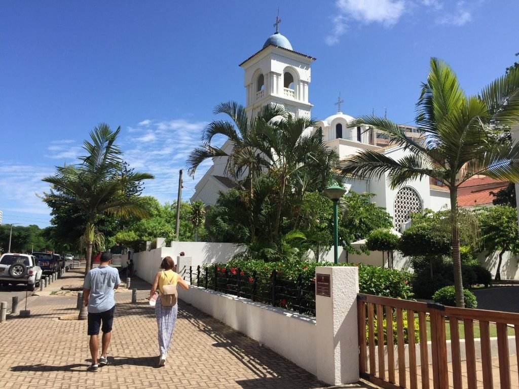 Attractions in Maputo - taking a walk through the upscale neighborhood Polana