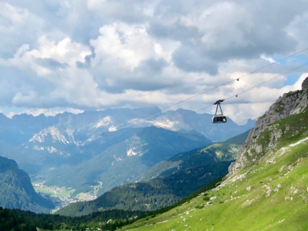 Best hikes in the Dolomites Pordoi cable car to climb Piz Boé