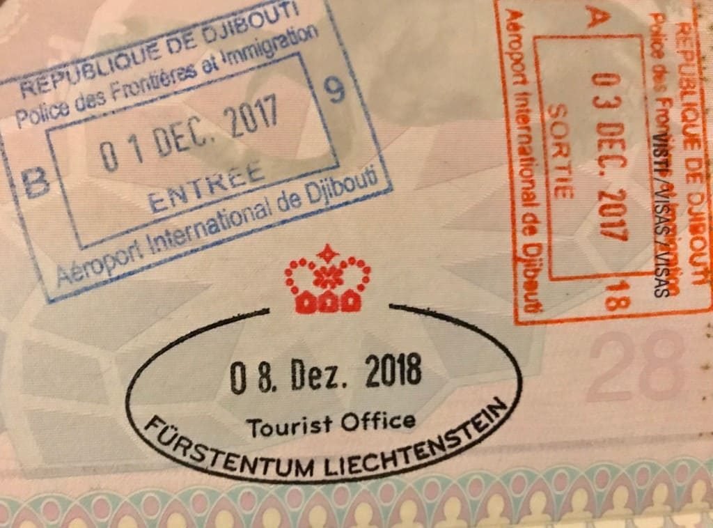 Liechtenstein passport stamp 2018