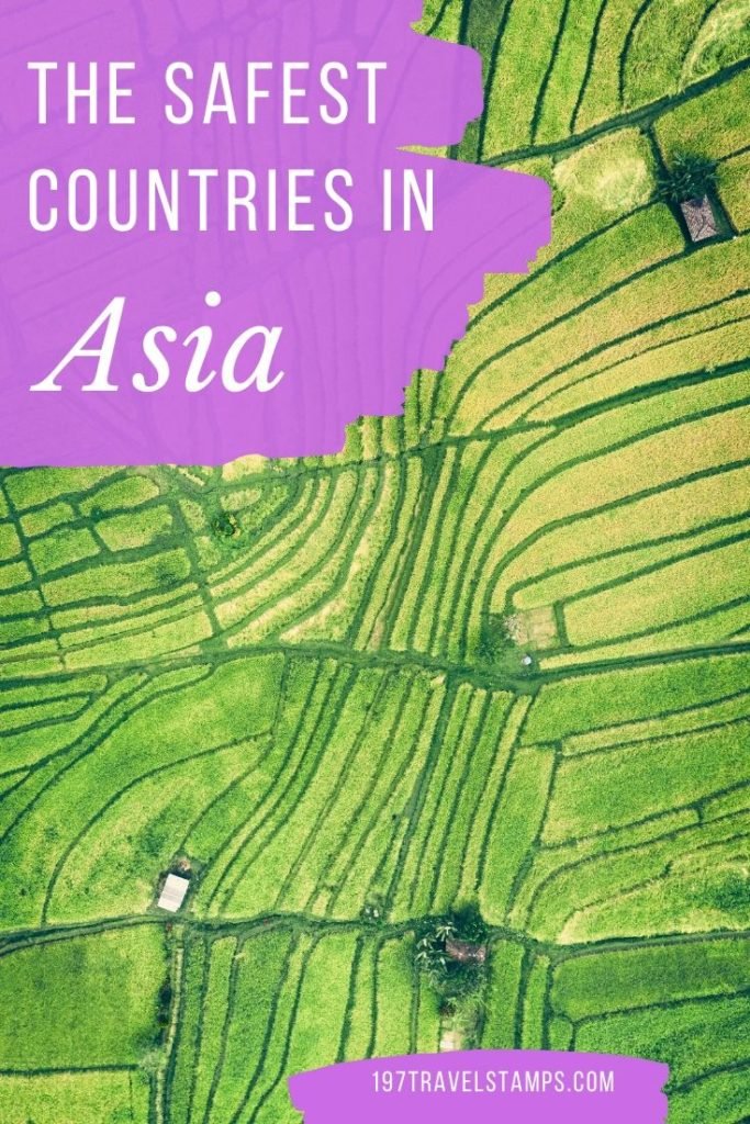 Safest countries in Asia 2020 pin for later