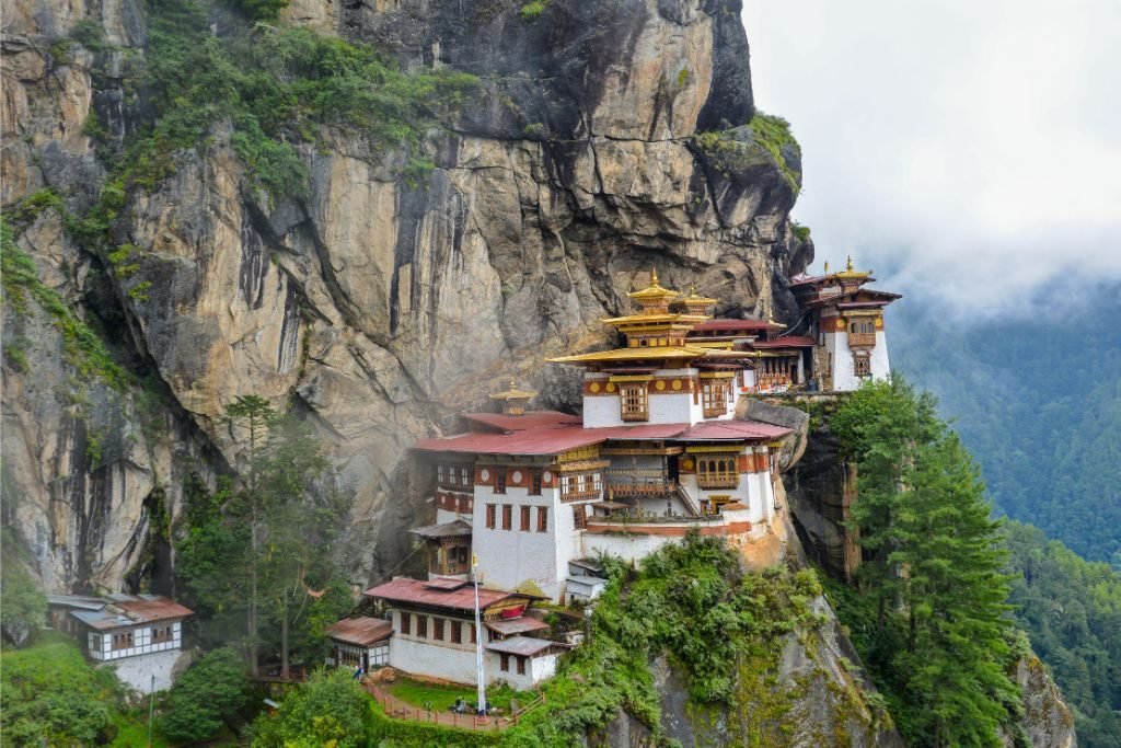 The Tiger's nest temple in Bhutan