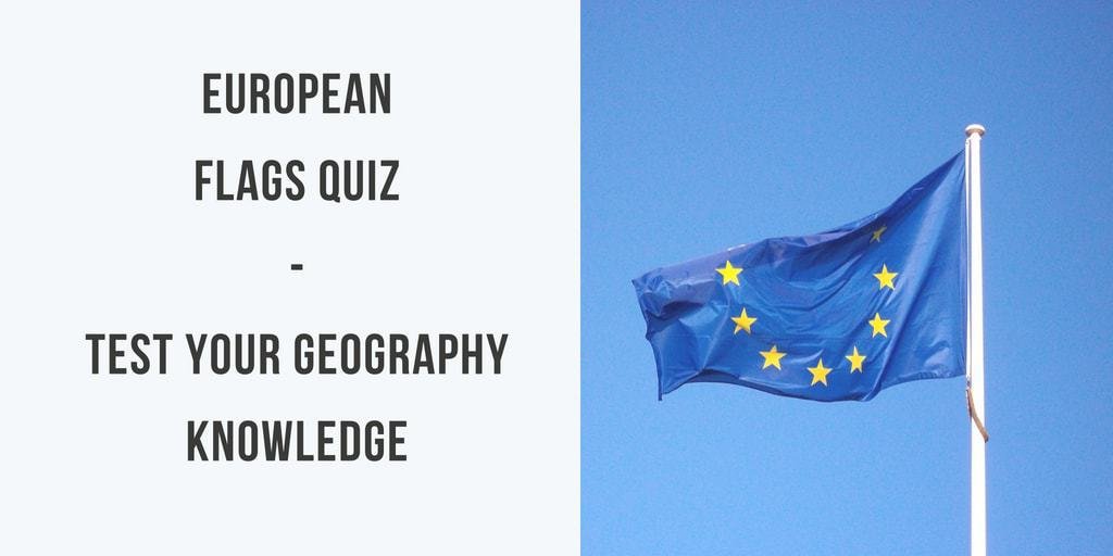 European flags quiz. European Union flag cover for country quiz