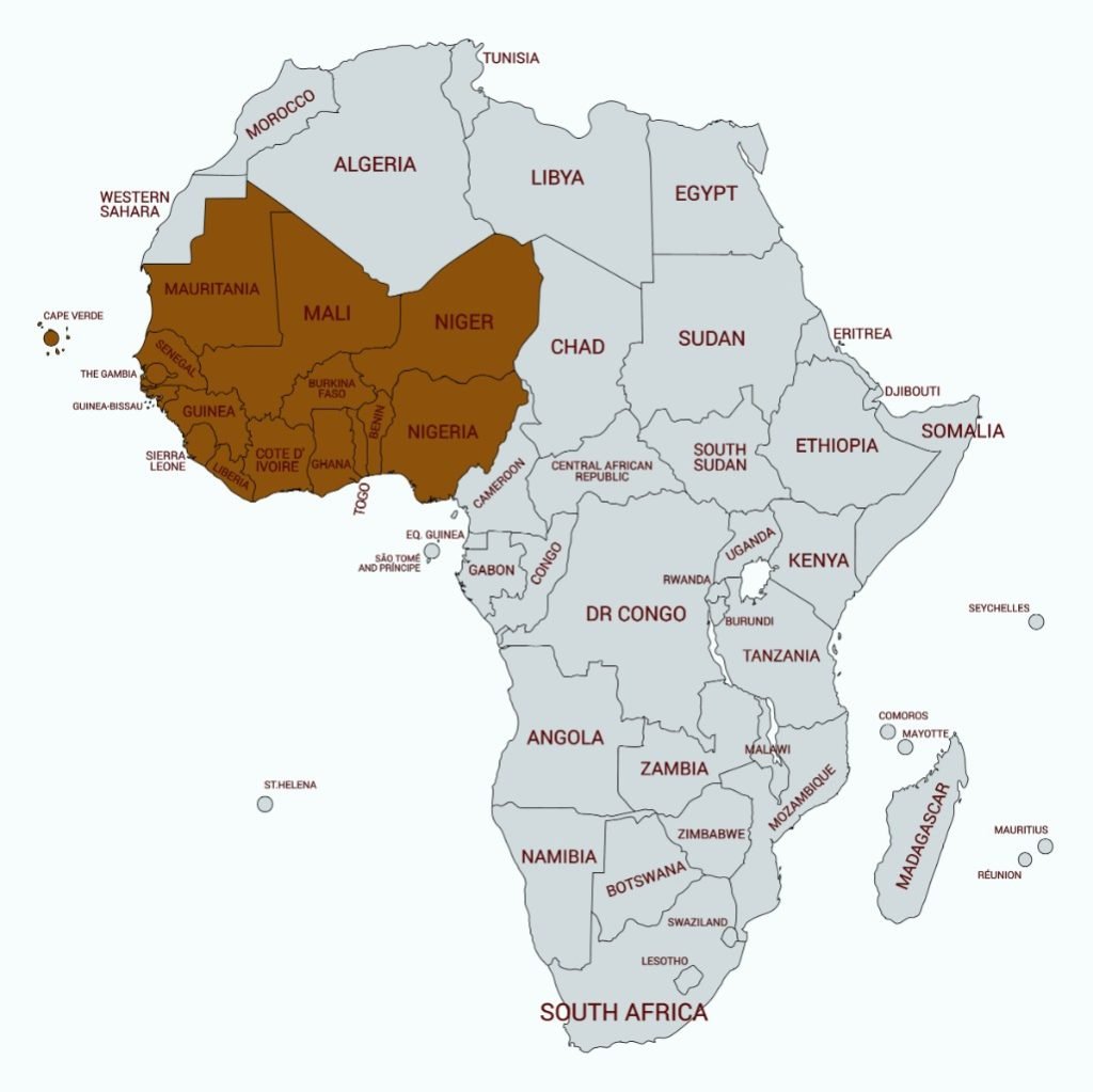 West African Countries Map Min 1024x1023 