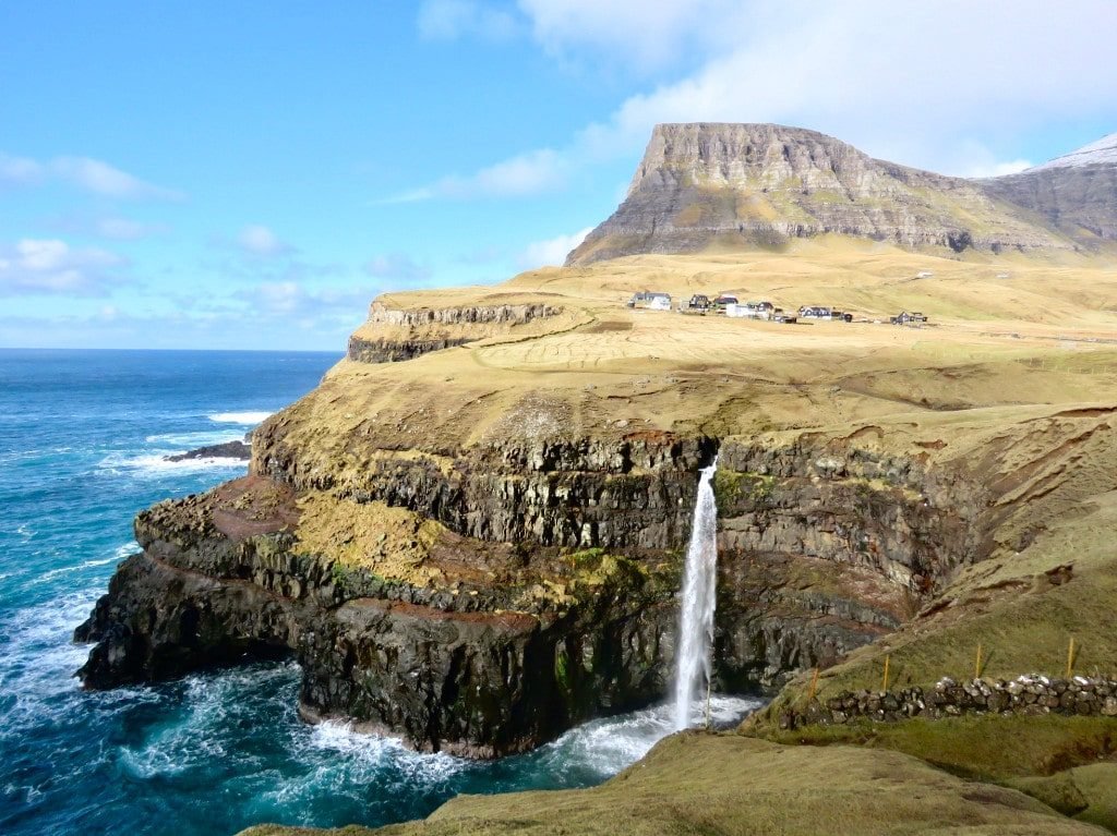 Mulafossur waterfall one of the best things to do in the faroe islands