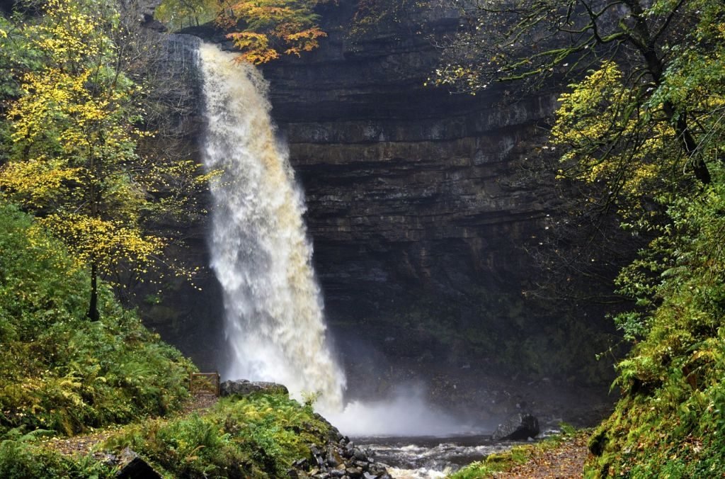 Hardraw Force Waterfall in North Yorkshire is the tallest waterfall in England